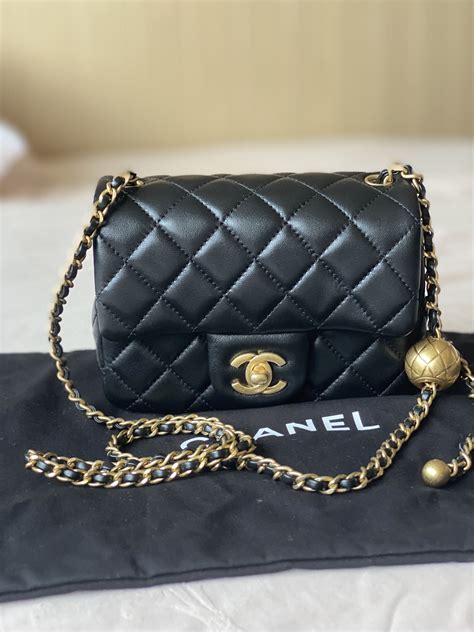 chanel mini square pearl|chanel mini square price.